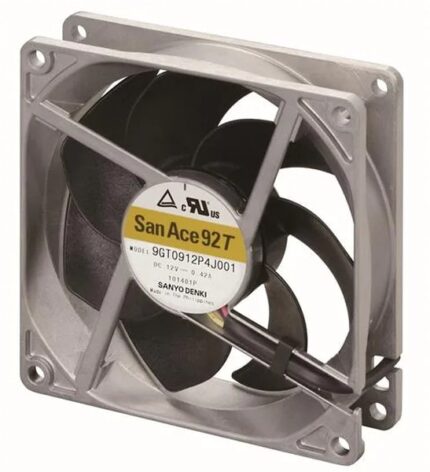 8007235587 9GT0912P4J001, DC Fans Axial Fan, 92x92x25mm, 12VDC, 77.7CFM, Wide Temp Range, Ribless, Ball, Tach/PWM Hirschmann