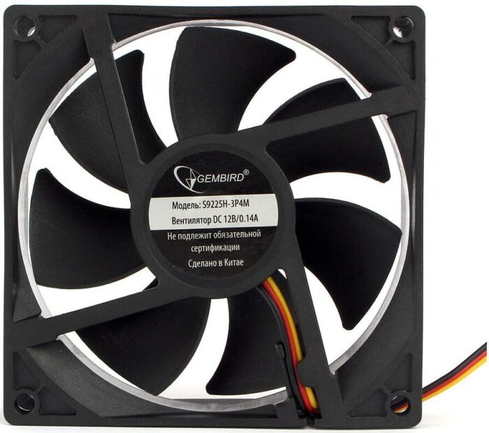 8048463199 Вентилятор Gembird S9225H-3P4M, 92x92x25, гидродин.подшипник, тихий, 3pin + Molex, провод 30см Hirschmann — изображение 9