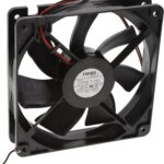 8034051965 11925SA-12L-EAD-0, Fan Tubeaxial 12VDC Square - 119mm L x 119mm H Ball 67.1 CFM (1.88m³/min) 2 Wire Leads Hirschmann