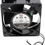 8034059240 OA109AP-22-1WB03, Fan Tubeaxial 230VAC Square - 120mm L x 120mm H Ball 104.0 CFM (2.91m³/min) 3 Wire Leads Hirschmann