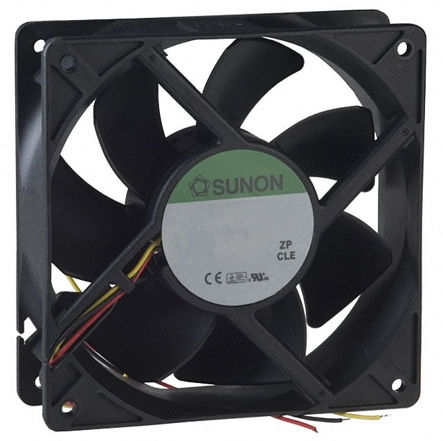 doc051089320 8034059458 PMD1212PMB1-A.(2).F.GN, Fan Tubeaxial 12VDC Square - 120mm L x 120mm H Ball 190.0 CFM (5.32m³/min) 3 Wire Leads Hirschmann — изображение 1