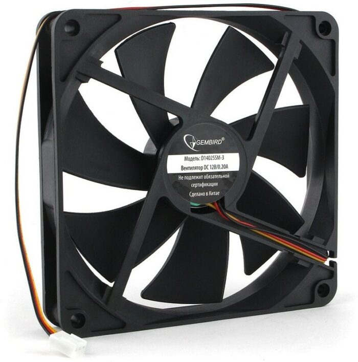 8048463095 Вентилятор Gembird D14025SM-3, 140x140x25, подшипник скольжения, 3pin, провод 40см Hirschmann — изображение 6
