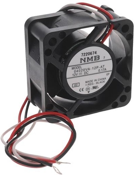 doc051161836 8034067960 04020VA-12P-AT-00, Fan Tubeaxial 12VDC Square - 40mm L x 40mm H Ball 11.3 CFM (0.316m³/min) 3 Wire Leads Hirschmann — изображение 1