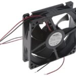 8034072246 09225SA-12M-EA-D0, Fan Tubeaxial 12VDC Square - 92mm L x 92mm H Ball 45.2 CFM (1.27m³/min) 2 Wire Leads Hirschmann