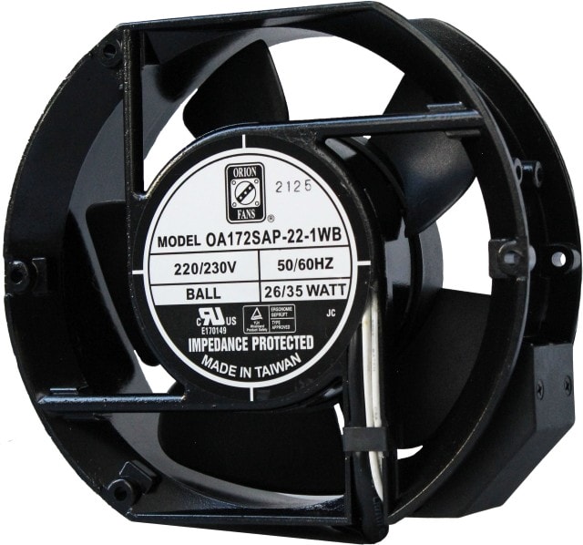 doc051194416 8034072692 OA172SAP111TBXF, Fan Tubeaxial 115VAC Rectangular/Rounded - 172mm L x 150mm H Ball 235.0 CFM (6.58m³/min) 2 Terminals Hirschmann — изображение 1