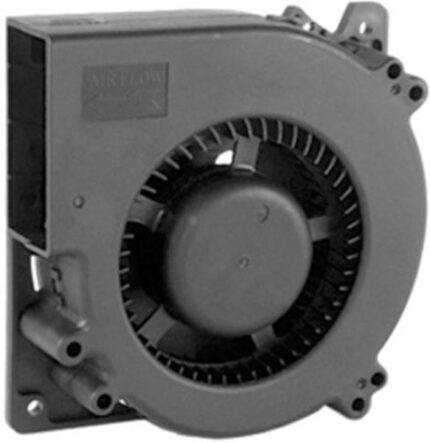8034073332 DB1203212H2B-2T0, Fan Blower 12VDC Square/Rounded - 119mm L x 119mm H Ball 32.1 CFM (0.899m³/min) 2 Wire Leads Hirschmann