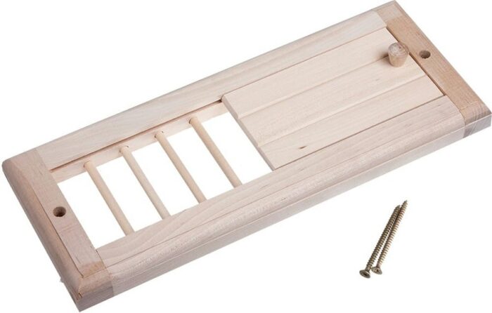 8000128080 Вентиляционная решетка с задвижкой, липа, 31,5 16,5 в кор. /5 32141 Hirschmann — изображение 5