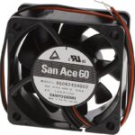 8034183791 9G0624S4002, Fan Tubeaxial 24VDC Square - 60mm L x 60mm H Ball 49.4 CFM (1.38m³/min) 2 Wire Leads Hirschmann