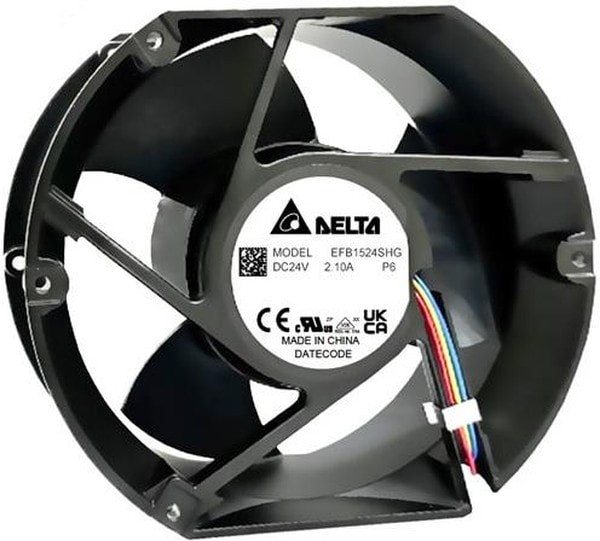 doc051294350 8034204633 EFB1524SHGP6, Fan Tubeaxial 24VDC Rectangular/Rounded - 172mm L x 150mm H Ball 322.4 CFM (9.03m³/min) 4 Wire Leads Hirschmann — изображение 1