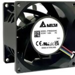 8034464140 PFB0824DHEP5, Fan Tubeaxial 24VDC Square - 80mm L x 80mm H Ball 132.6 CFM (3.71m³/min) 4 Wire Leads Hirschmann