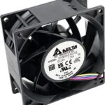 8037211799 PFB0924DHEP6, DC Fans DC Axial Fan, 92x92x38mm, 24VDC, 151.5CFM, 26.4W, 63.7dBA, Tach/PWM, IP68 Hirschmann