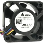 8018643766 EFB0424VHD-CP0, DC Fans DC Axial Fan, 40x40x20mm, 24VDC, 9.398CFM, 1.44W, 37.3dBA, 9000RPM, Tach/PWM Hirschmann