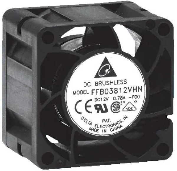 doc051367776 8005751492 FFB03812VHN-9C3P, Fan Tubeaxial 12VDC Square - 38mm L x 38mm H Ball 20.2 CFM (0.566m³/min) 4 Wire Leads Hirschmann — изображение 1