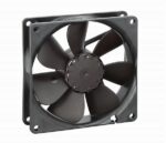 8008709321 3414NHH-386, Fan Tubeaxial 24VDC Square - 92mm L x 92mm H Ball 60.1 CFM (1.68m³/min) 2 Wire Leads Hirschmann