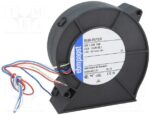 8006879027 RL65-21/12/2, Fan Blower 12VDC Rectangular/Rounded - 97mm L x 93.5mm H Ball 32.9 CFM (0.921m³/min) 3 Wire Leads Hirschmann