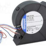 8006879027 RL65-21/12/2, Fan Blower 12VDC Rectangular/Rounded - 97mm L x 93.5mm H Ball 32.9 CFM (0.921m³/min) 3 Wire Leads Hirschmann