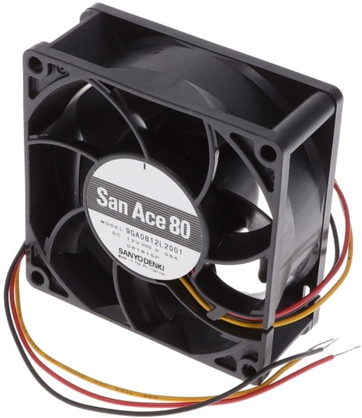 doc051699027 8049621400 Вентилятор Sanyo Denki San Ace 80 9GA0812L2001 12V DC 0.08A 80X32 3pin Hirschmann — изображение 1