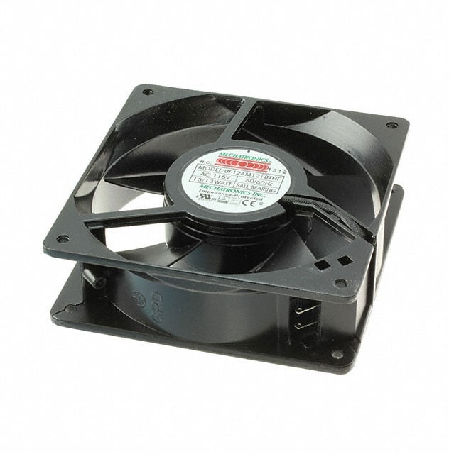 doc051798811 8005744926 UF12AM12-BTHR-F, Fan Tubeaxial 115VAC Square - 120mm L x 120mm H Ball 103.0 CFM (2.88m³/min) 2 Terminals Hirschmann — изображение 1