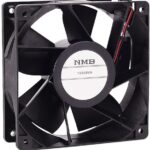 8034003658 12038VA-12R-EA-E0, Fan Tubeaxial 12VDC Square - 120mm L x 120mm H Ball 243.2 CFM (6.81m³/min) 2 Wire Leads Hirschmann