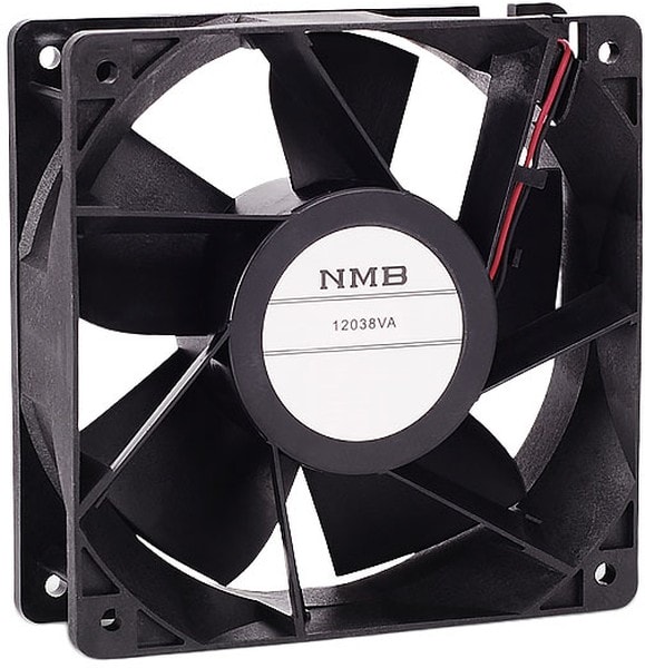 doc051804311 8033848621 12038VA-24P-EA-E0, Fan Tubeaxial 24VDC Square - 120mm L x 120mm H Ball 189.9 CFM (5.32m³/min) 2 Wire Leads Hirschmann — изображение 1