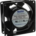 8005915095 FAA1-08025QBHT31, Fan Tubeaxial 230VAC Square - 80mm L x 80mm H Ball 21.0 CFM (0.588m³/min) 2 Terminals Hirschmann