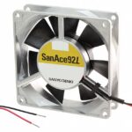 8025005974 9LG0924H4002, DC Fans Axial, 92x92x25mm, 24VDC, 0.1mmAq, Ribless, Long Life 180Khr, Wire, No Sensor Hirschmann