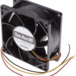 8006141597 9GA0824L20011, Fan Tubeaxial 24VDC Square - 80mm L x 80mm H Ball 3 Wire Leads Hirschmann