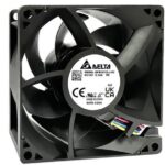 8037210870 QFR0812LJ-00P6, DC Fans DC Axial Fan, 80x80x25.4mm, 12VDC, 33.5CFM, 1.56W, 31.5dBA, Tach/PWM, IP68 Hirschmann