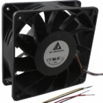 8006507006 FFB1424VHG-EP, DC Fans Fan, 140x51mm, 24VDC, 252.11CFM, Ball, 4Leads, Tach/PWM, IP56/GR-487 Salt Fog Hirschmann