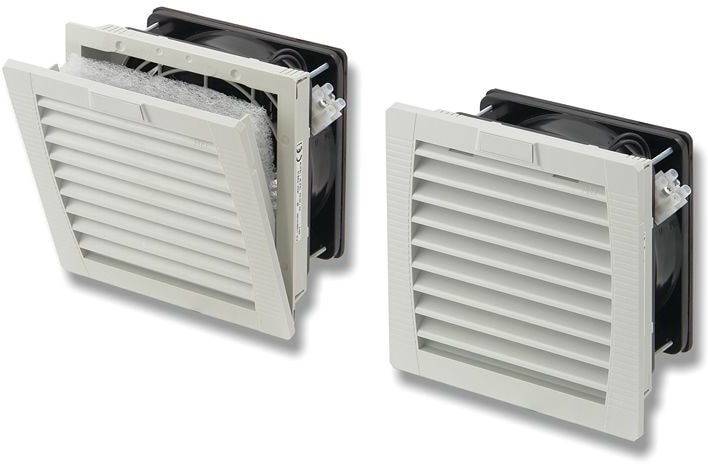 doc052323025 8036913897 EF200R5, EF Series Filter Fan, 230 V ac, ac Operation, 44m³/h Filtered, 61m³/h Unimpeded, IP54, 125 x 125mm Hirschmann — изображение 1