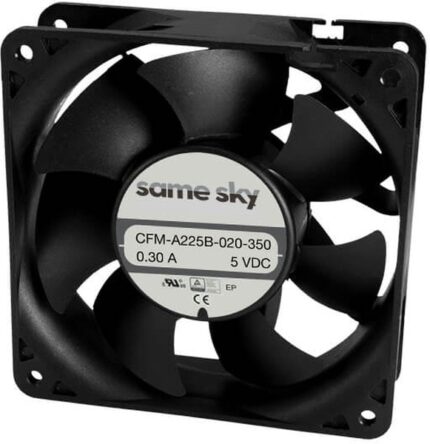 8018684801 CFM-A225B-220-350-22, DC Fans dc axial fan 120 mm square 25 mm 24 Vdc ball 2000 RPM 63.16 CFM AR TSPWM Hirschmann