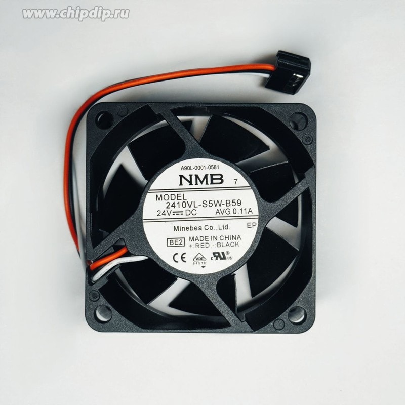 doc052419181 8037081244 Вентилятор NMB 2410VL-S5W-B59 (Fanuc A90L-0001-0581) 24V DC 0.11A 60X25 3pin Hirschmann — изображение 1