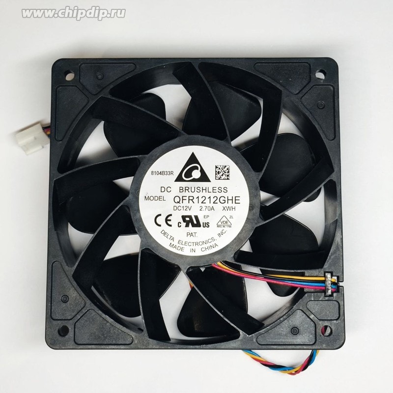 doc052459408 8021149809 Вентилятор Delta Electronics QFR1212GHE 120x38 12v 2.7A 4pin Hirschmann — изображение 1