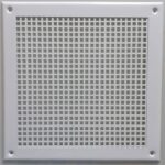 8018441416 Решетка вентиляционная 250х250 мм, металлическая на саморезах, квадрат, белый VRQ00250S Hirschmann