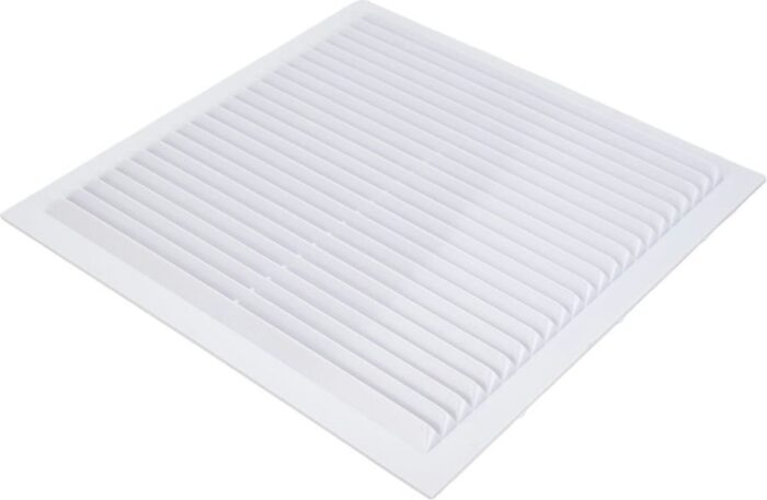 8018298964 Решетка вентиляционная вытяжная 230x230 материал АВS- пластик белая Серия 2323В Hirschmann — изображение 4