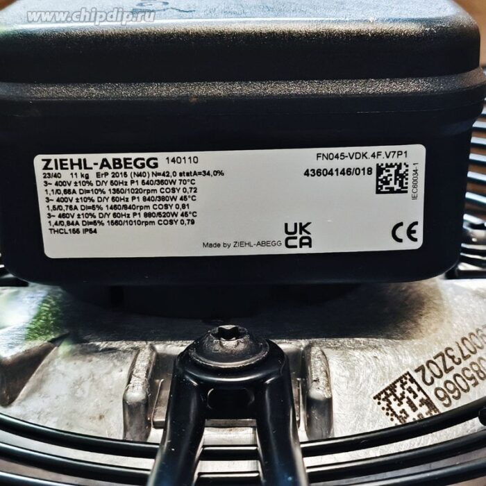 8022064452 Вентилятор Ziehl-abegg FN045.VDK.4F.V7P1 400V 1.1/0.66A () Hirschmann — изображение 2