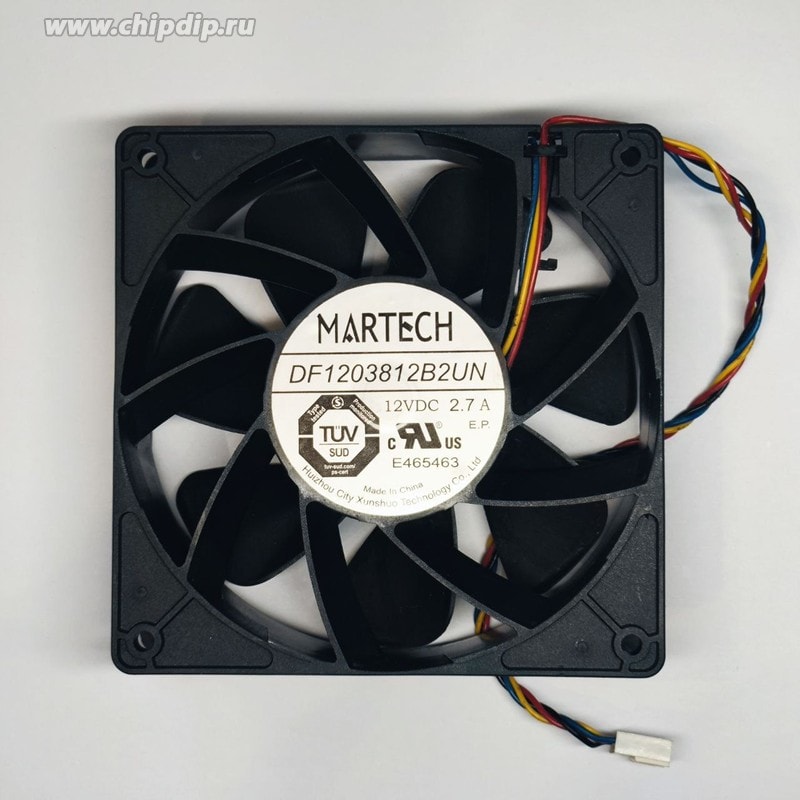 doc052570227 8007919738 Вентилятор Martech DF1203812B2UN 12V 2.7A 32.4w 4pin 120x38 Hirschmann — изображение 1