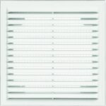 8015630388 Решетка вентиляционная вытяжная 130x130 материал АВS- пластик белая Серия 1313В Hirschmann