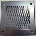 8013812133 Решетка вентиляционная 150х150 мм, металлическая на саморезах, кружок, хром VRK00150S6 Hirschmann