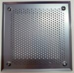 8013812133 Решетка вентиляционная 150х150 мм, металлическая на саморезах, кружок, хром VRK00150S6 Hirschmann — изображение 3