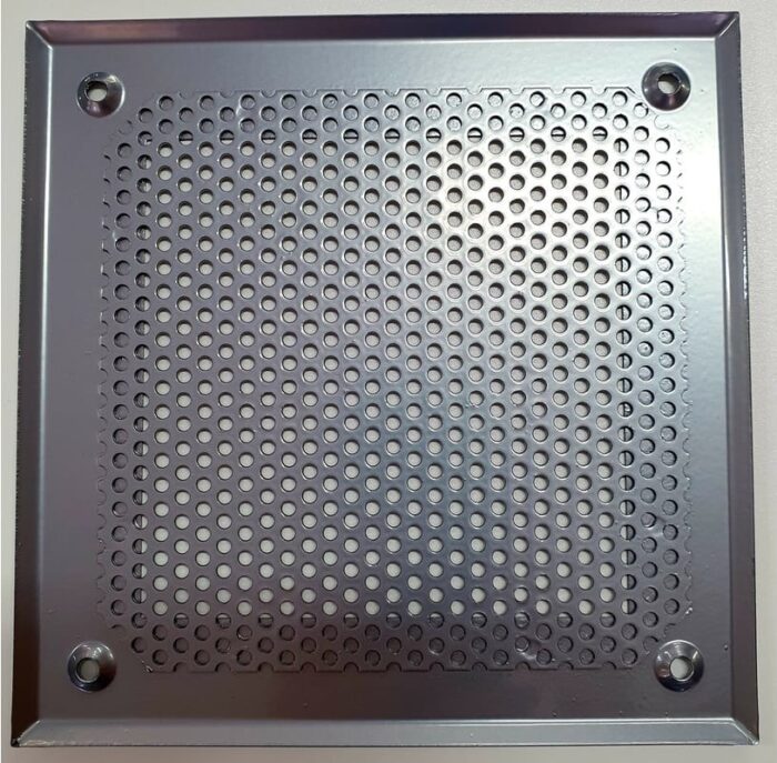 8013812133 Решетка вентиляционная 150х150 мм, металлическая на саморезах, кружок, хром VRK00150S6 Hirschmann — изображение 3