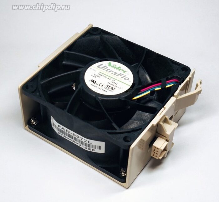8032917775 Вентилятор Nidec UltroFlo V80E12BHA5-57 -T07A2 12V DC 0.6A 80X38 4pin в оснастке FAN-0074L4 Hirschmann — изображение 2