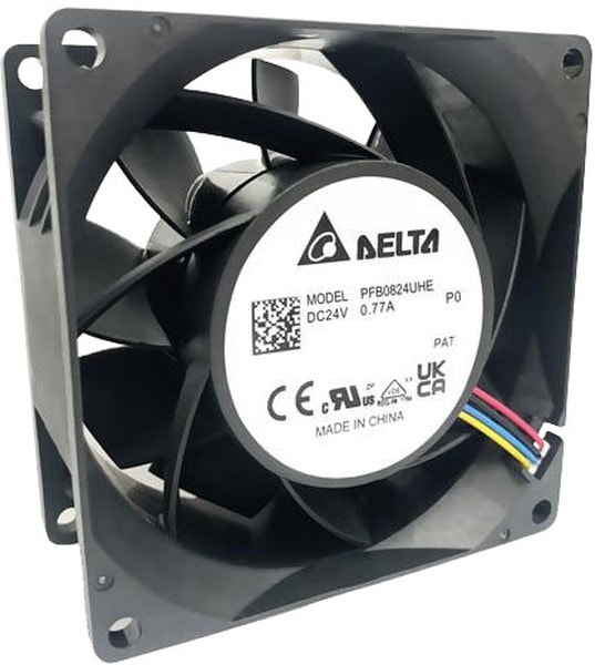 doc052803627 8033770507 PFB0824UHEP0, DC Fans DC Axial Fan, 80x80x38mm, 24VDC, 107.3CFM, 18.48W, 61dBA, 7500RPM, Tach/PWM Hirschmann — изображение 1