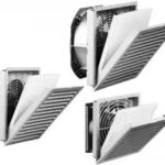 8018645462 PF330DCT12LGSL2, AC Fans 152CFM Slimline Filter Fan, 24VDC N12 - Lt. Gray Hirschmann