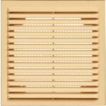 8014807403 Решетка вентиляционная вытяжная 130x130 материал АВS- пластик Серия В бежевая 1313Вбеж Hirschmann