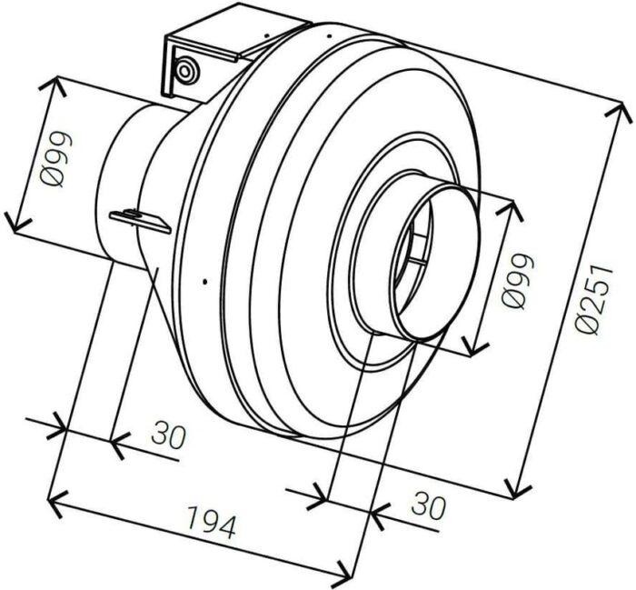 8020118126 Вентилятор круглый канальный IDA-100 IMP.FBP.E19.2E.100 Hirschmann — изображение 5