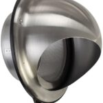 8020602334 Выход стенной (уличный) из нержавеющей стали решетка с козырьком, круглый, диаметр фланца 125 мм ... Hirschmann