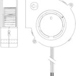 8004746967 BFB1012HD-04D4L, Blowers & Centrifugal Fans Blower, 100x98x20mm, 12VDC, Ball, 3x Lead Wires, Lock Rotor Sensor, PWM, IP55 Hirschmann