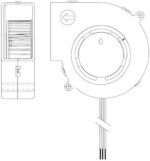 8004746967 BFB1012HD-04D4L, Blowers & Centrifugal Fans Blower, 100x98x20mm, 12VDC, Ball, 3x Lead Wires, Lock Rotor Sensor, PWM, IP55 Hirschmann