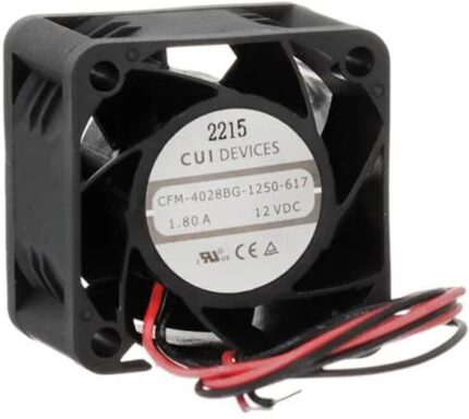 8012154298 CFM-4028BG-1250-617, DC Fans dc axial fan, 40 mm square, 28 mm, 12 Vdc, ball, 25000 RPM, 30.48 CFM Hirschmann